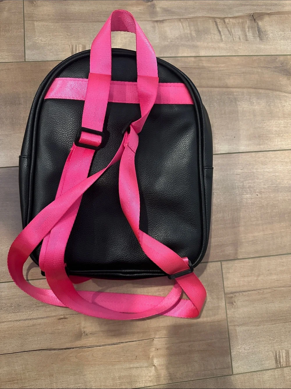 4/$25 MTV Black Mini Backpack with Pink Logo and Neon Trim